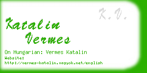 katalin vermes business card